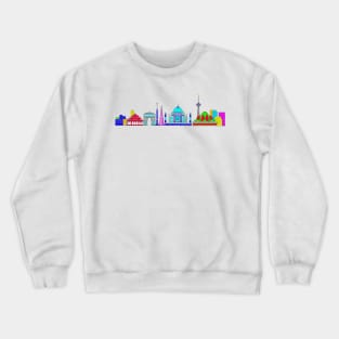 New Delhi skyline buildings Crewneck Sweatshirt